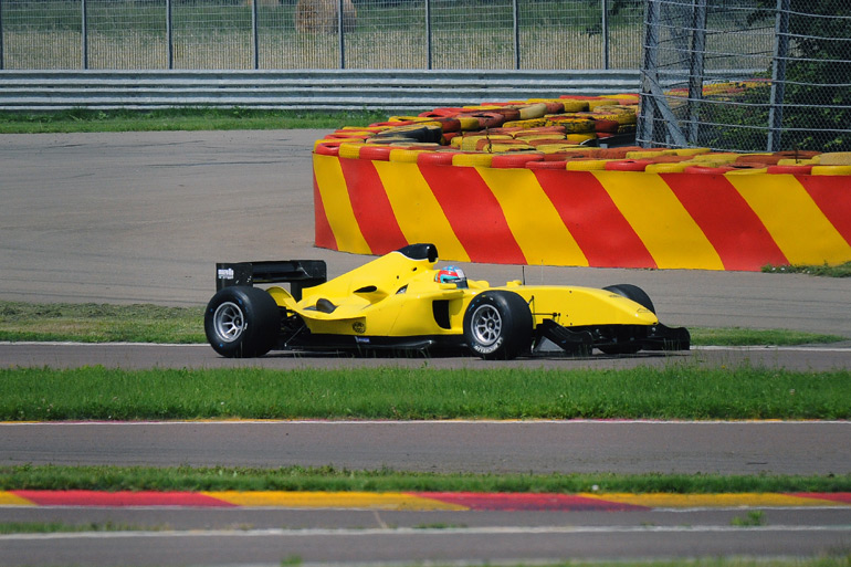 Andrea durante lo sviluppo della Ferrari per la serie A1 GP a Fiorano, foto di Mario Chiarappa