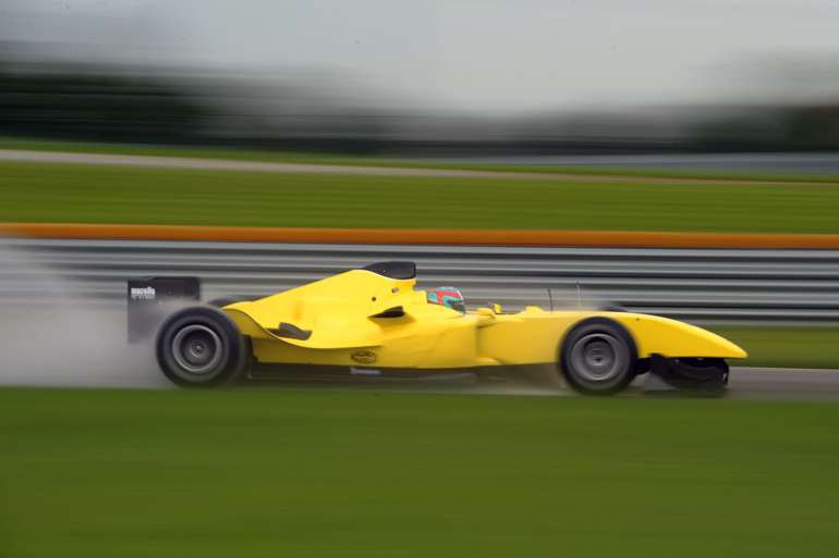 Andrea durante lo sviluppo della Ferrari per la serie A1 GP a Fiorano, foto di Mario Chiarappa