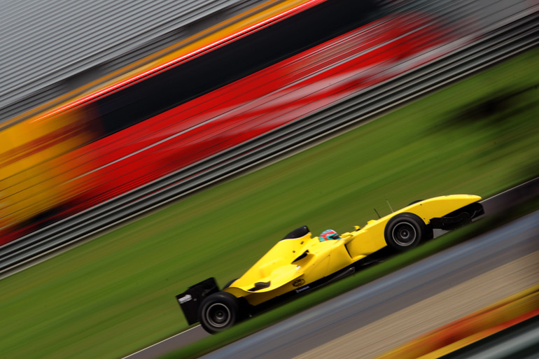 Andrea durante lo sviluppo della Ferrari per la serie A1 GP a Fiorano, foto di Mario Chiarappa