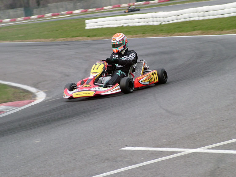 Un test di sviluppo a Parma per il nuovo kart di Maranello Racing Kart - Foto di Luca Giraldi