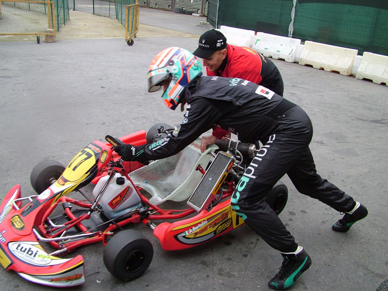 Un test di sviluppo a Parma per il nuovo kart di Maranello Racing Kart - Foto di Luca Giraldi