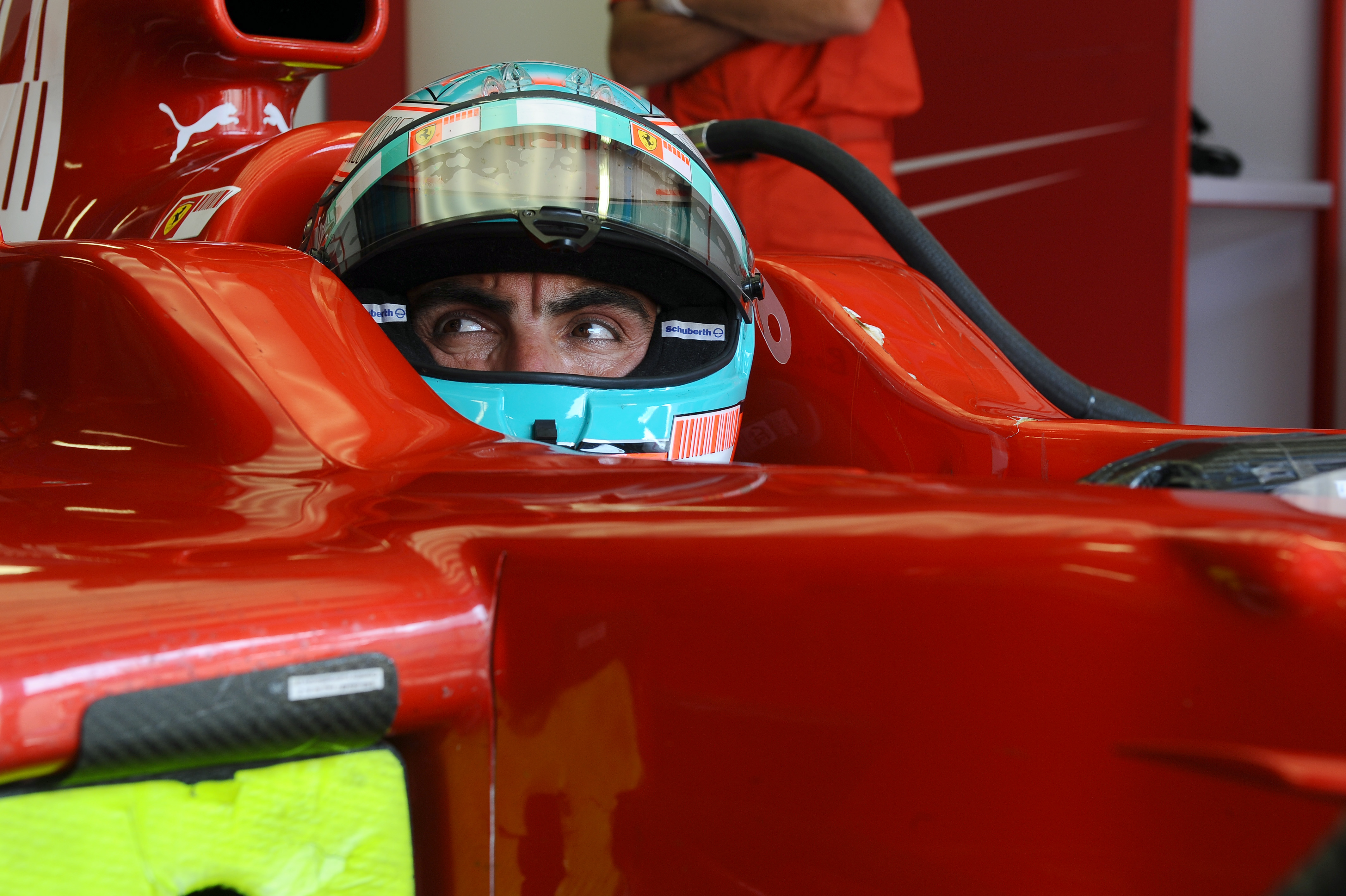 Andrea durante lo sviluppo della Ferrari F2008, foto di Mario Chiarappa