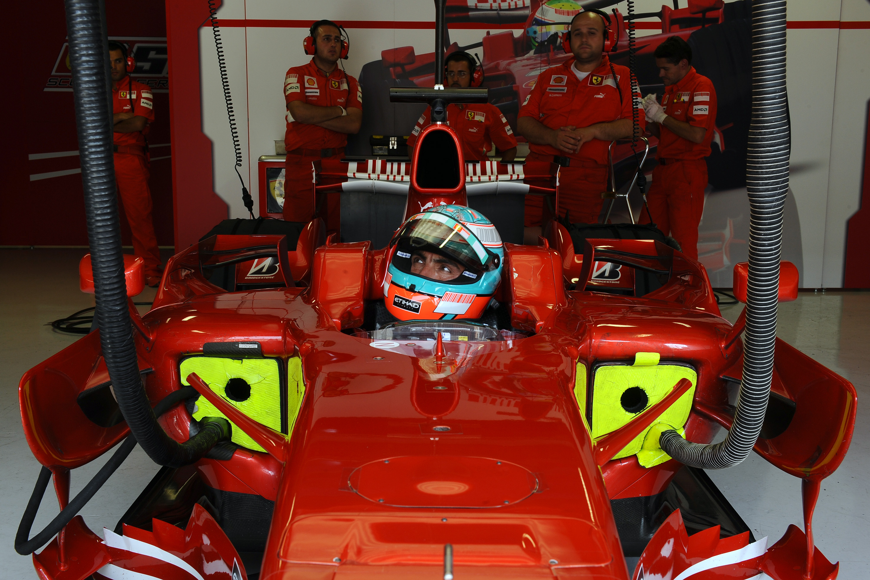 Andrea durante lo sviluppo della Ferrari F2008, foto di Mario Chiarappa