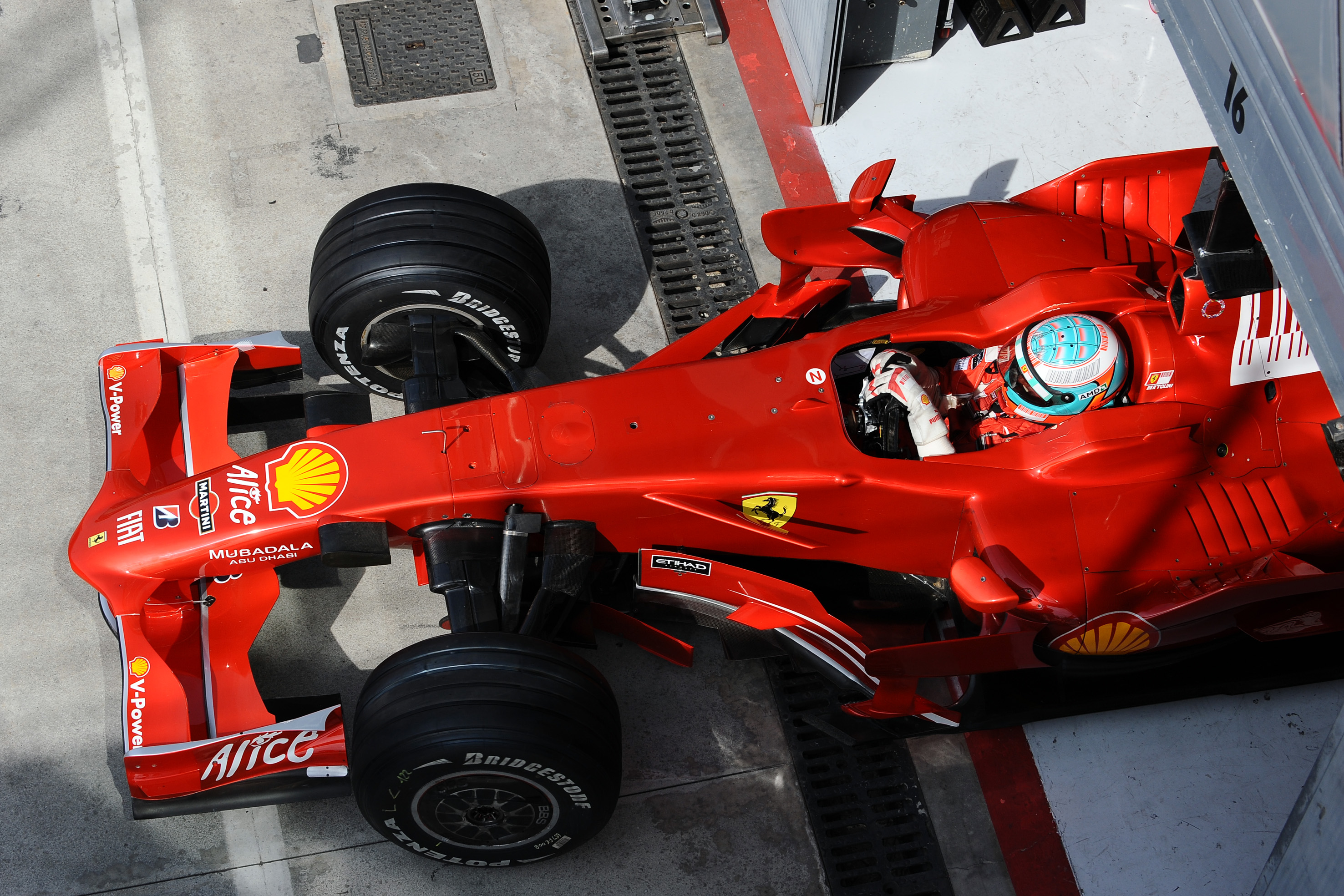 Andrea durante lo sviluppo della Ferrari F2008, foto di Mario Chiarappa