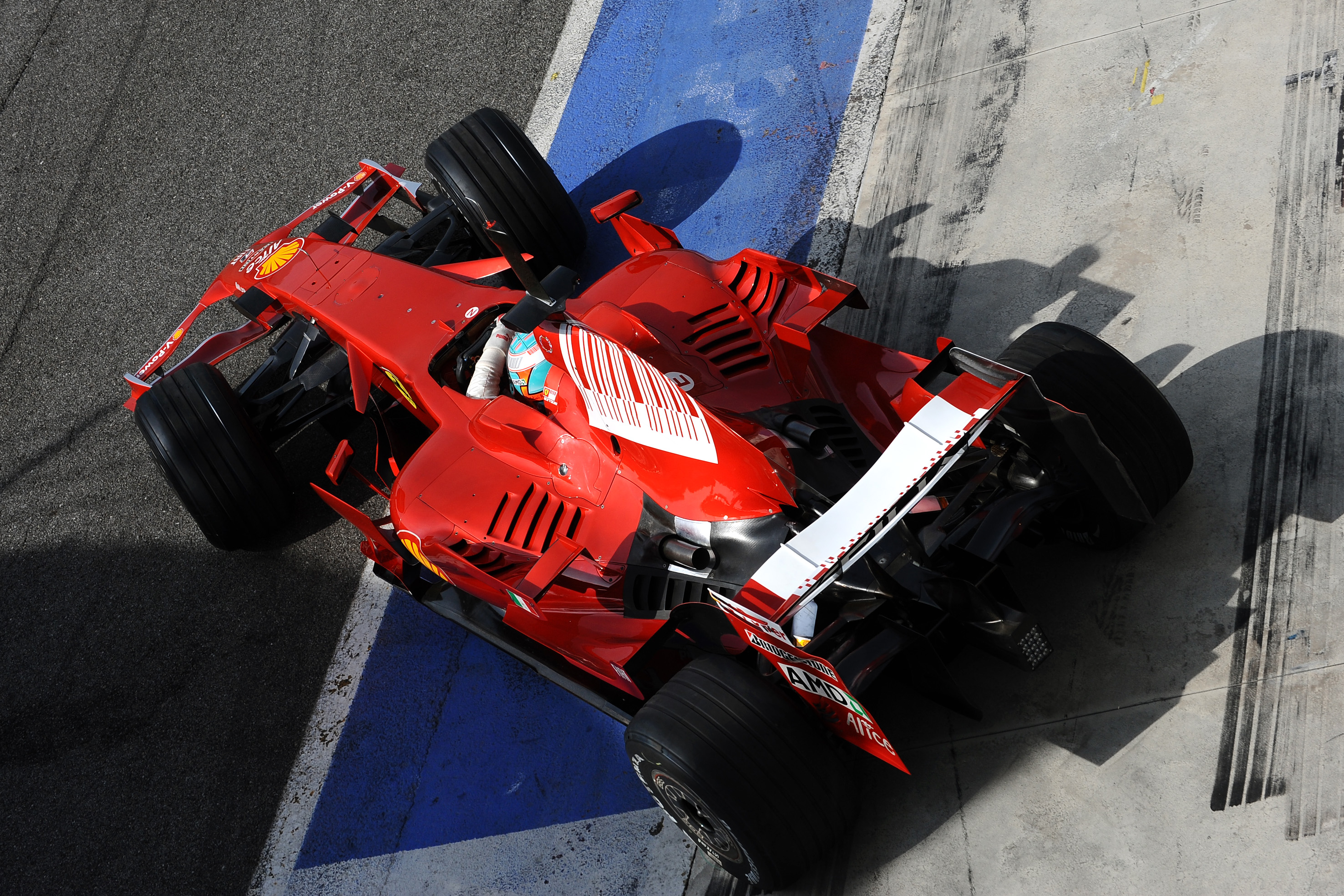 Andrea durante lo sviluppo della Ferrari F2008, foto di Mario Chiarappa